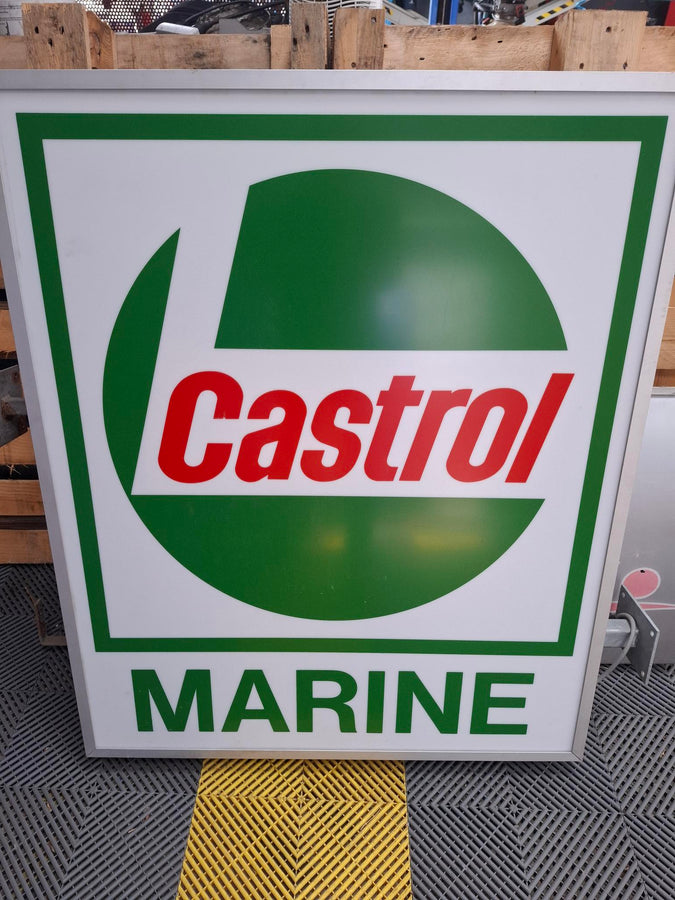 enseigne lumineuse  CASTROL MARINE