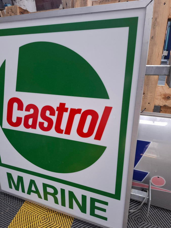 enseigne lumineuse  CASTROL MARINE