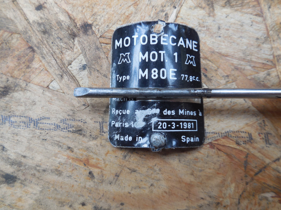 plaque mines motobécane  EW 80 ENDURO