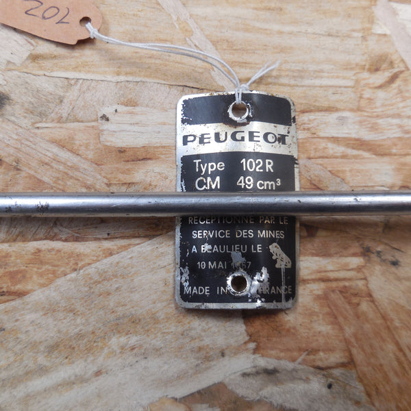 plaque mines peugeot  102