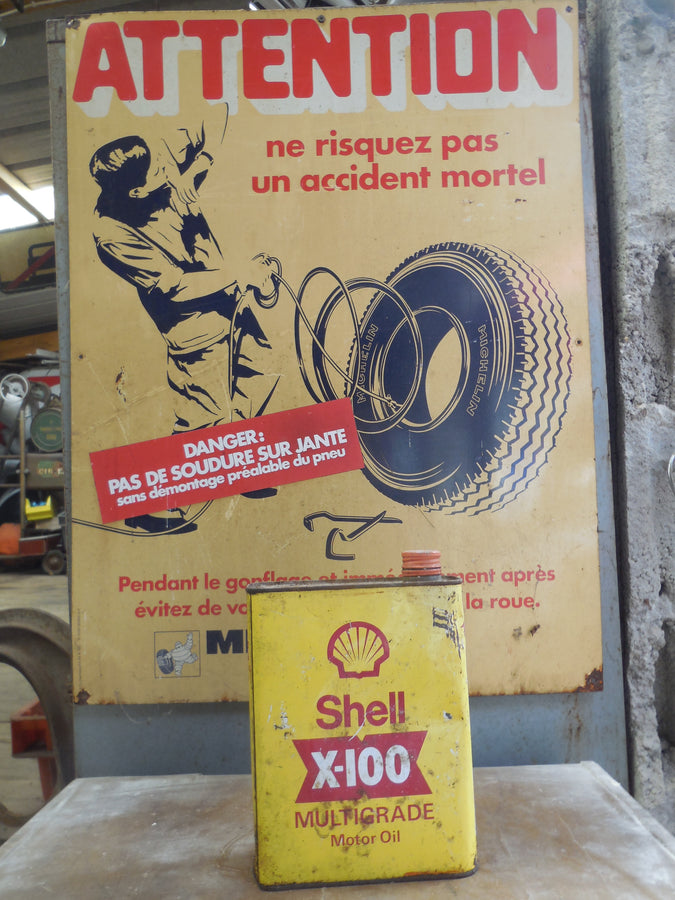 Bidon ancien Shell X‑100