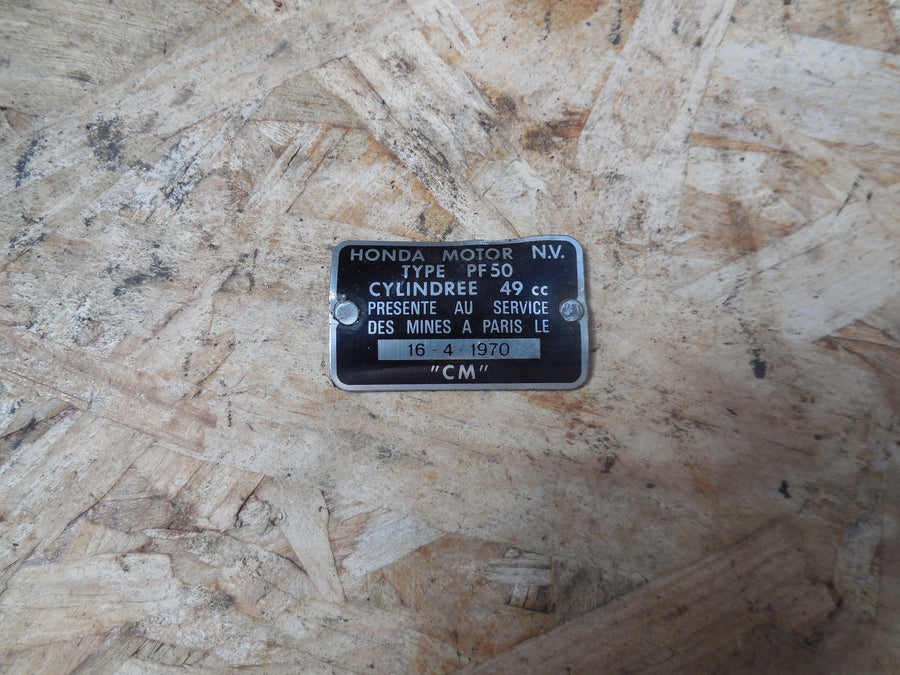 plaque  mines  honda  amigo