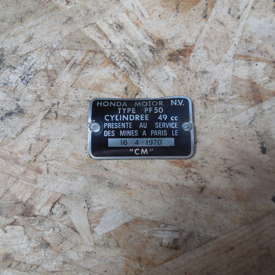 plaque  mines  honda  amigo