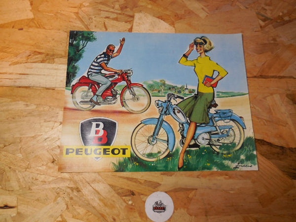 ancienne affiche  publicitaire Peugeot