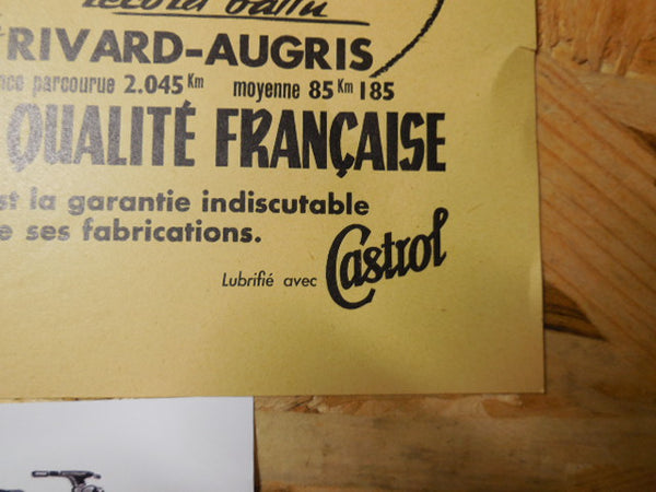 ancienne affiche  publicitaire BOL D'OR  1956