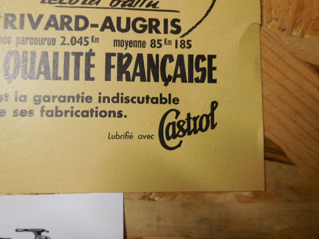ancienne affiche  publicitaire BOL D'OR  1956
