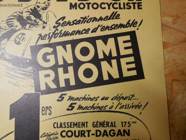 ancienne affiche  publicitaire BOL D'OR  1956