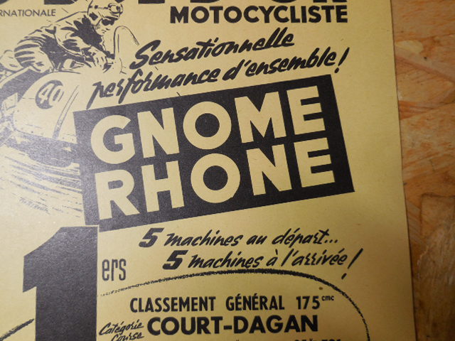 ancienne affiche  publicitaire BOL D'OR  1956