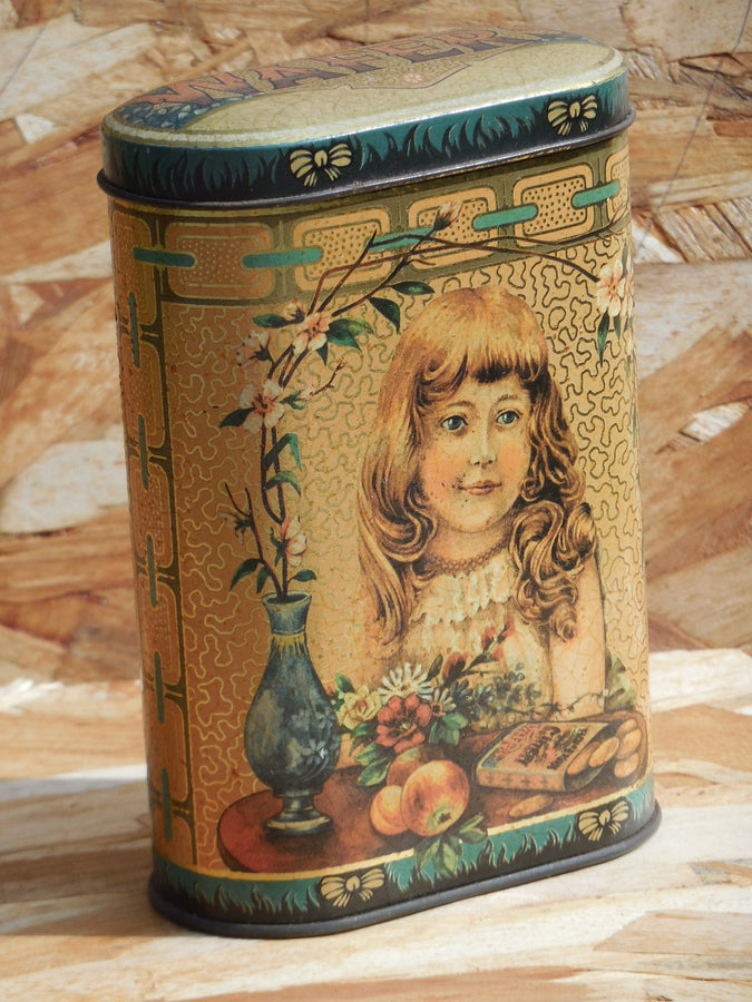 Ancienne boite en métal à biscuits Anglaise Ginger Wafers