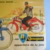 ancienne affiche publicitaire  BB  Peugeot