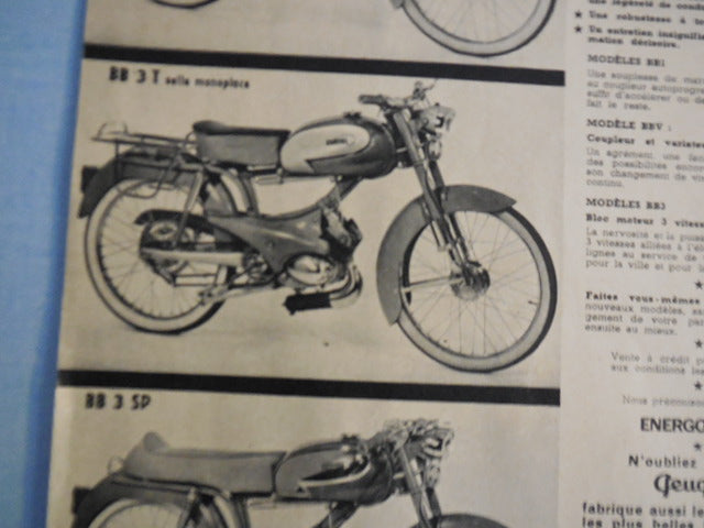 ancienne affiche publicitaire  BB  Peugeot