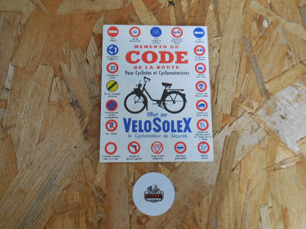 MEMENTO DU CODE LA ROUTE  SOLEX