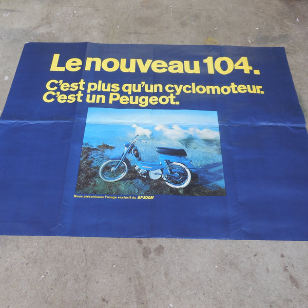 ancienne affiche  original peugeot 104