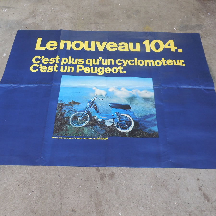 ancienne affiche  original peugeot 104