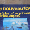 ancienne affiche  original peugeot 104