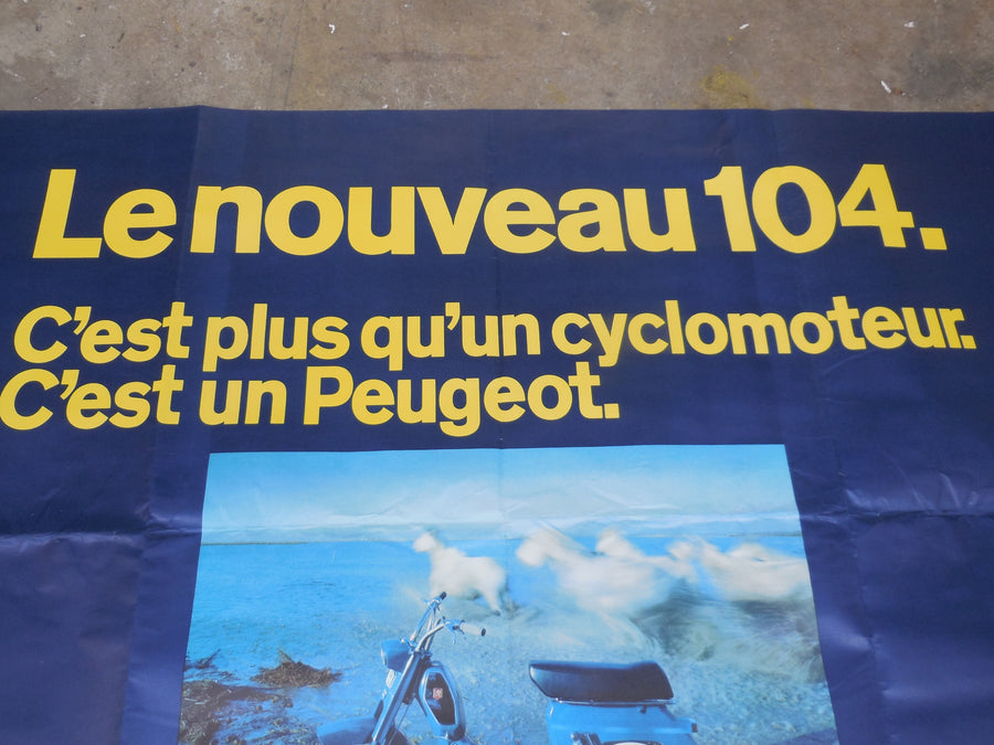 ancienne affiche  original peugeot 104