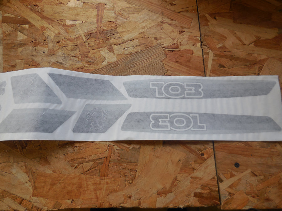 planche autocollants 103 peugeot