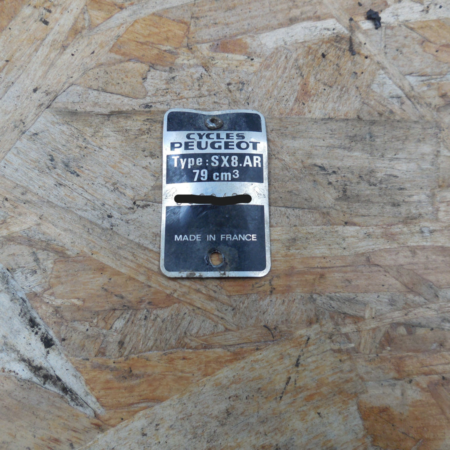 plaque mines peugeot  sx 8