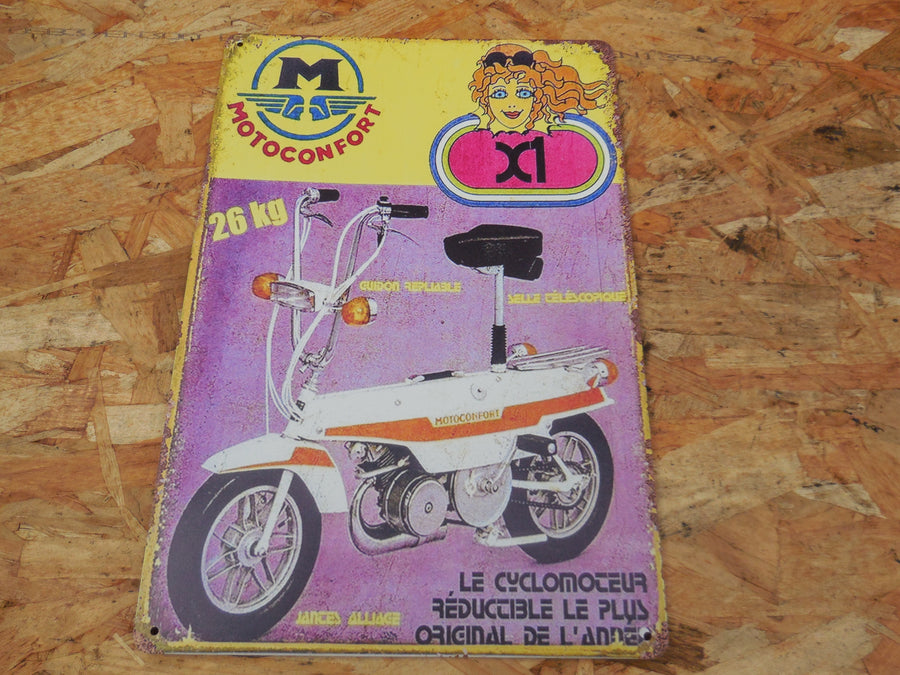 plaque publicitaire motoconfort