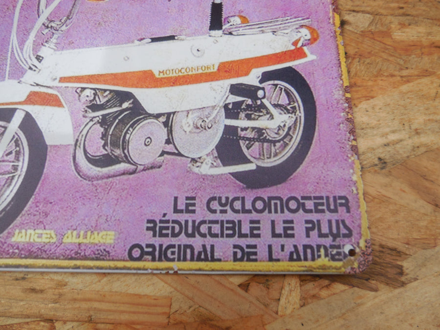 plaque publicitaire motoconfort