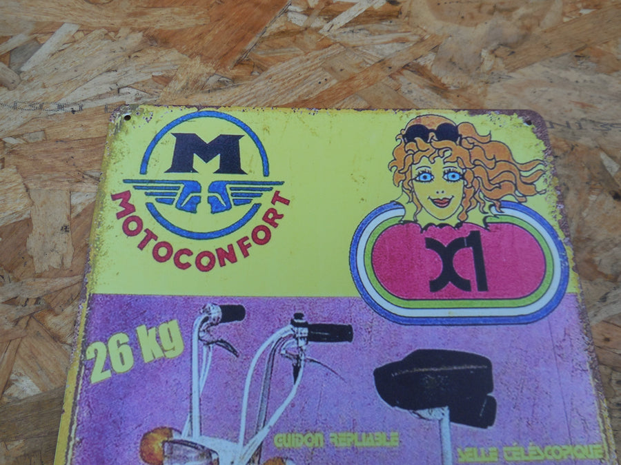 plaque publicitaire motoconfort