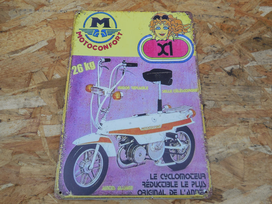 plaque publicitaire motoconfort