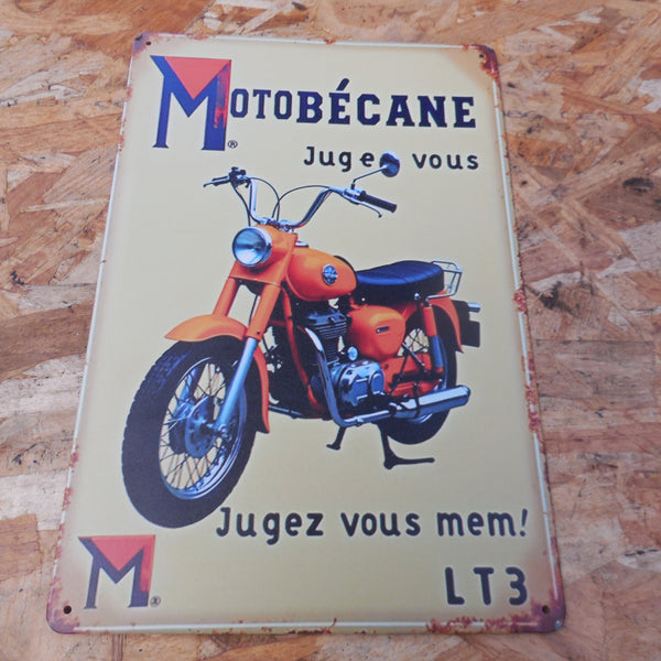 PLAQUE PUBLICITAIRE motobécane  LT 3