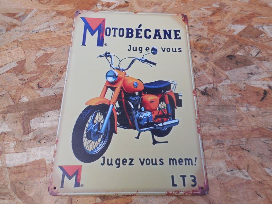 PLAQUE PUBLICITAIRE motobécane  LT 3