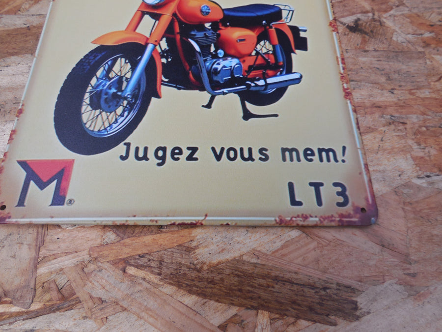 PLAQUE PUBLICITAIRE motobécane  LT 3