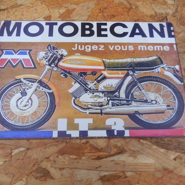 plaque  publicitaire motobecane LT 3