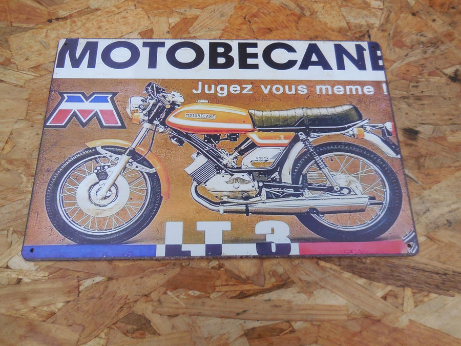 plaque  publicitaire motobecane LT 3