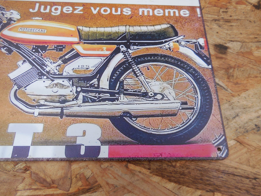 plaque  publicitaire motobecane LT 3