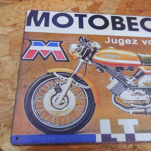 plaque  publicitaire motobecane LT 3