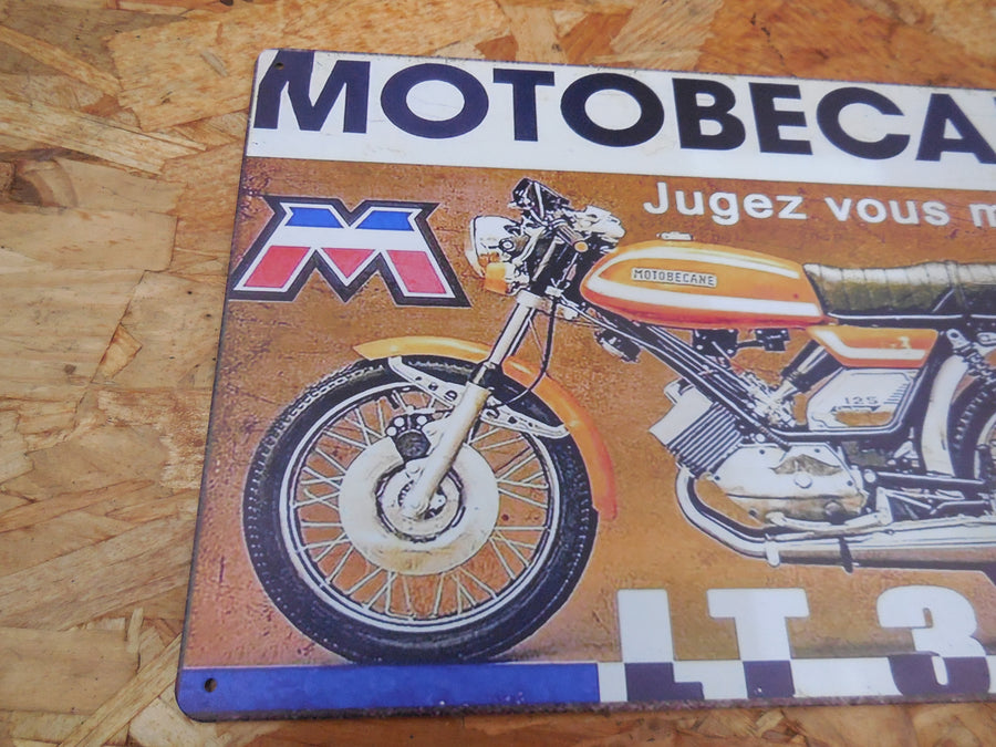 plaque  publicitaire motobecane LT 3