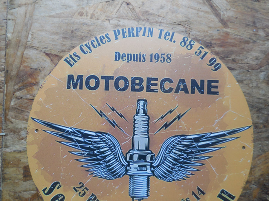 plaque publicitaire motobécane