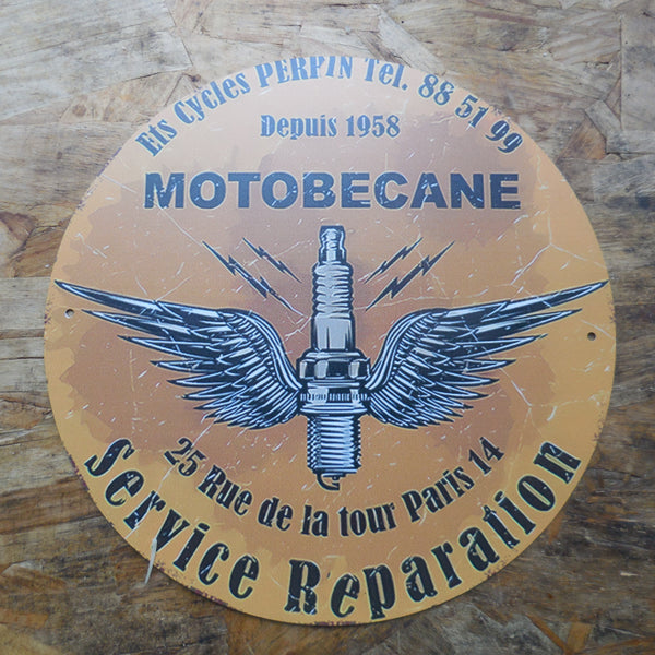 plaque publicitaire motobécane