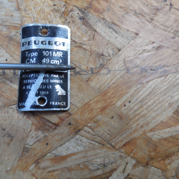 plaque mines peugeot  101