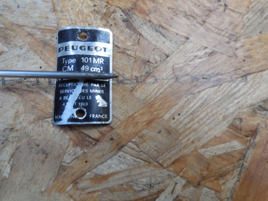 plaque mines peugeot  101